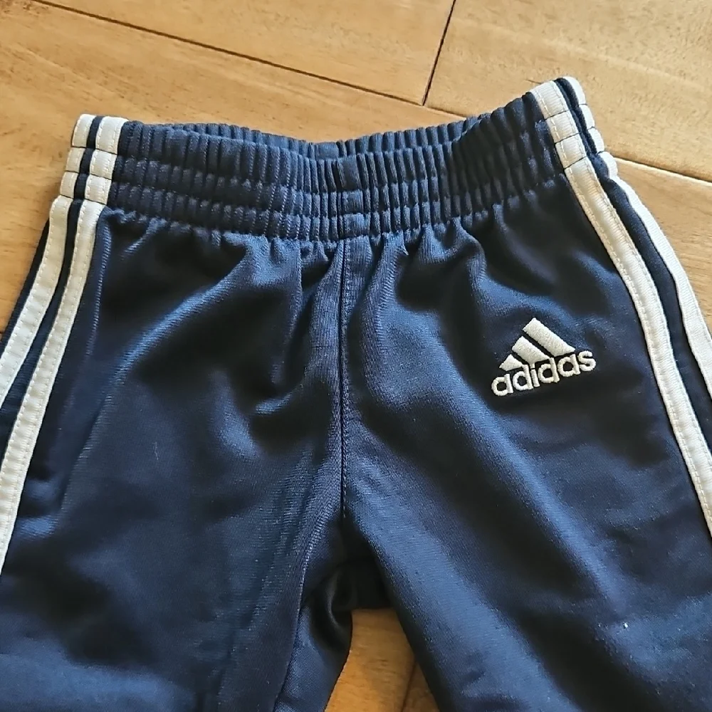 Adidas Kids' Dark Blue Tracksuit with White Stripes - Picture 2 of 5